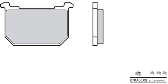 BREMBO Brake Pads 07KA0608 Organic | 07KA0608