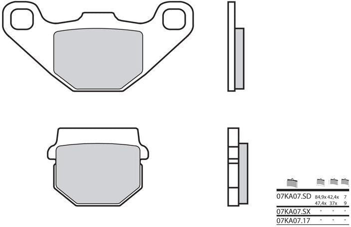 BREMBO Brake Pads 07KA07SD Sintered Metal | 07KA07SD