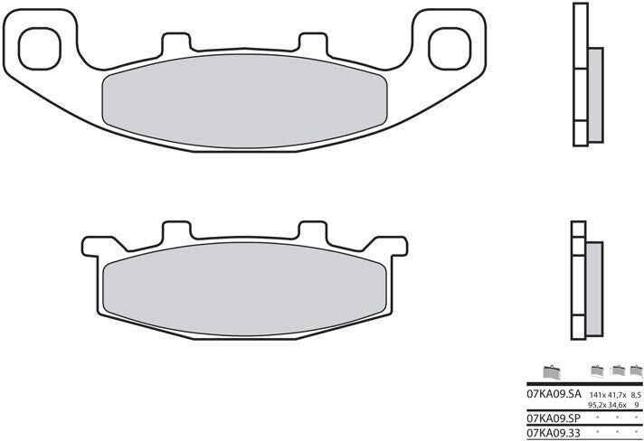 BREMBO Brake Pads 07KA09SP Sintered Metal | 07KA09SP