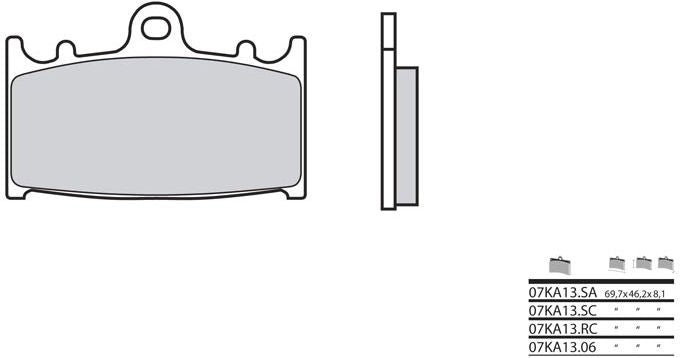 BREMBO Brake Pads 07KA13LA Sintered Metal | 07KA13LA