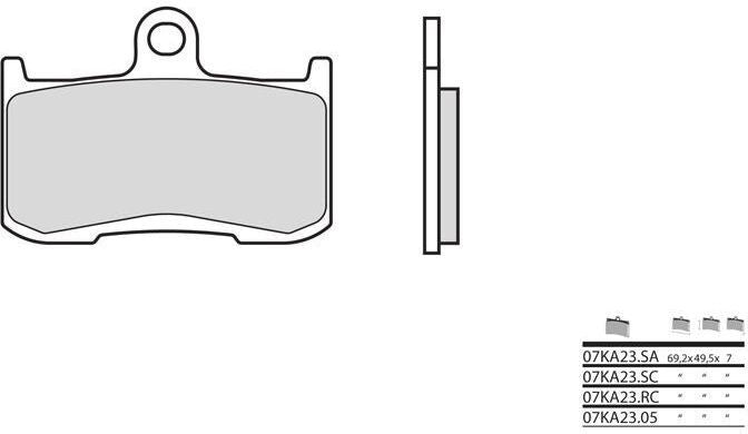 BREMBO Brake Pads 07KA2305 Organic | 07KA2305