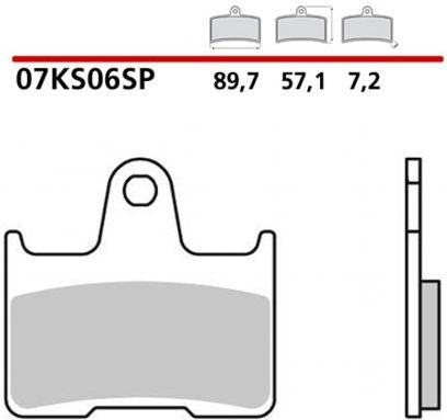 Brembo REAR BRAKE PAD SET BMW M 1000 RR 2020-2022 | 07KS06SP