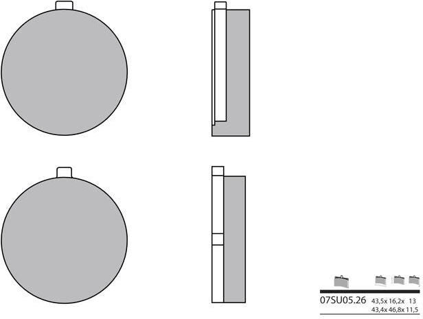 BREMBO Brake Pads 07SU0526 Organic | 07SU0526