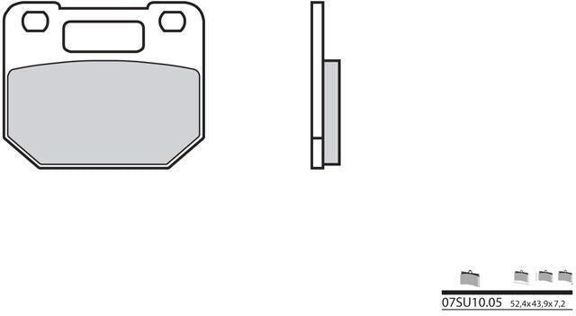 BREMBO Brake Pads 07SU1005 Organic | 07SU1005