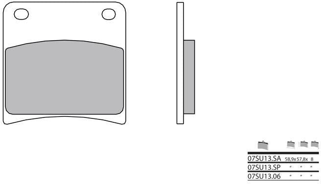 BREMBO Brake Pads 07SU13SP Sintered Metal | 07SU13SP