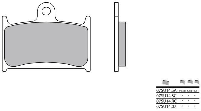 BREMBO Brake Pads 07SU14SA Sintered Metal | 07SU14SA