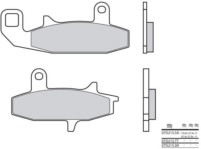 BREMBO Brake Pads 07SU15SA Sintered Metal | 07SU15SA