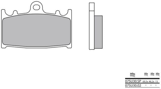 BREMBO Brake Pads 07SU30SP Sintered Metal | 07SU30SP