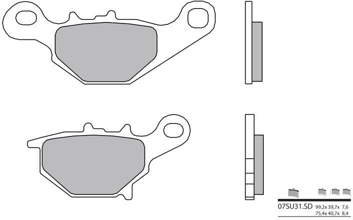 BREMBO Brake Pads 07SU31SD Sintered Metal | 07SU31SD