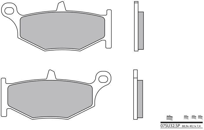 BREMBO Brake Pads 07SU32SP Sintered Metal | 07SU32SP