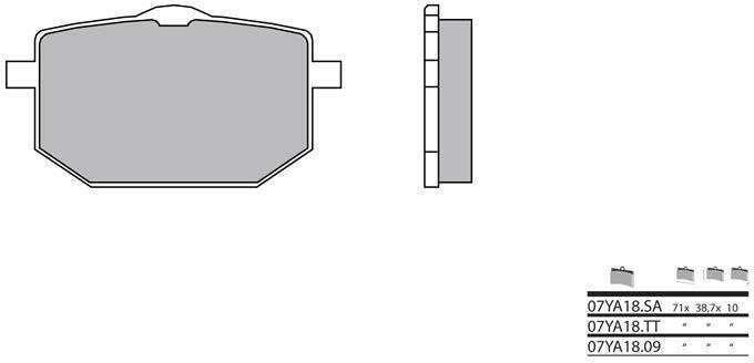 BREMBO Brake Pads 07YA18SA Sintered Metal | 07YA18SA