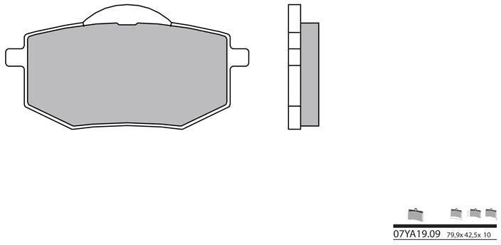 BREMBO Brake Pads 07YA1909 Organic | 07YA1909