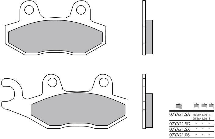 BREMBO Brake Pads 07YA2106 Genuine Compound | 07YA2106