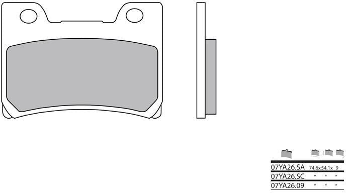 BREMBO Brake Pads 07YA26SC Sintered Metal | 07YA26SC