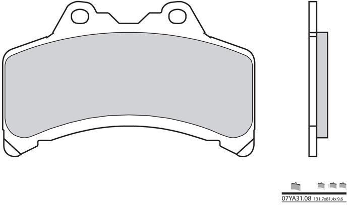BREMBO Brake Pads 07YA3108 Organic | 07YA3108