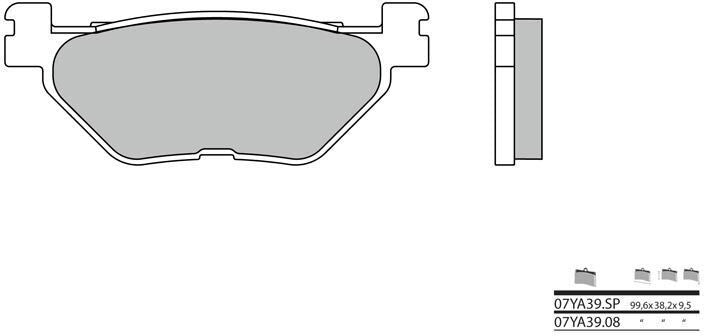 BREMBO Brake Pads 07YA39SP Sintered Metal | 07YA39SP