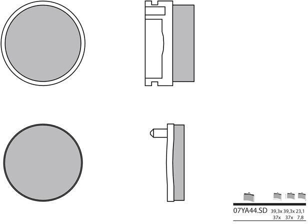 BREMBO Brake Pads 07YA44SD Sintered Metal | 07YA44SD