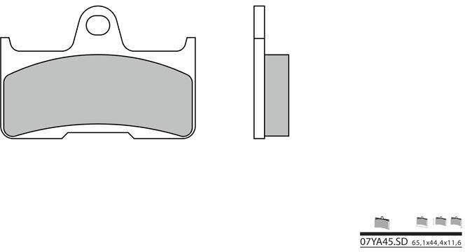 BREMBO Brake Pads 07YA45SD Sintered Metal | 07YA45SD