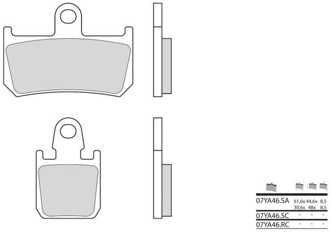 BREMBO Brake Pads 07YA46SC Sintered Metal | 07YA46SC
