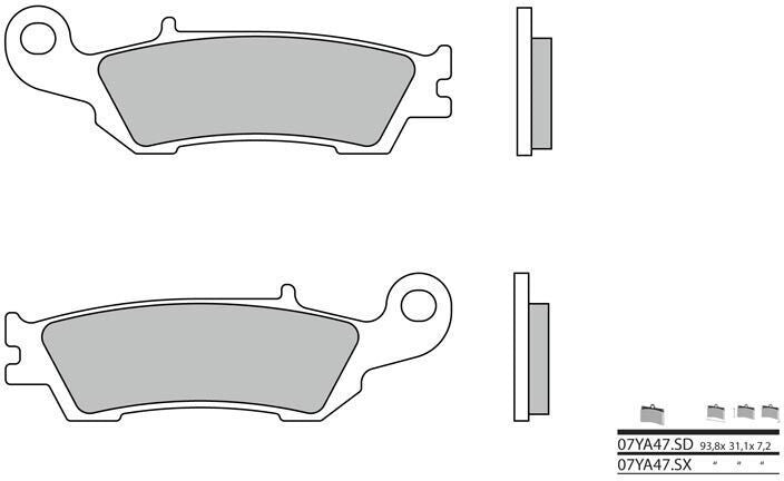 BREMBO Brake Pads 07YA47SD Sintered Metal | 07YA47SD
