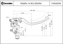 Brembo RADIAL BRAKE PUMP 14 RCS RIGHT | 110A26345 / 110.A263.45