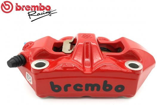 Brembo RED LEFT RADIAL BRAKE CALIPER M4 MONOBLOCK 100MM BLACK LOGO | 120988598