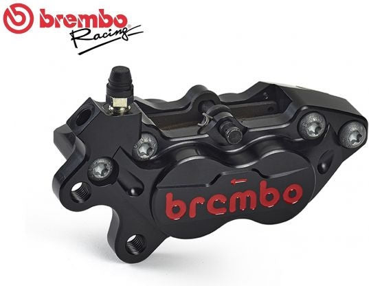 Brembo BLACK WITH RED LOGO FRONT AXIAL LEFT BRAKE CALIPER CNC P4-40RR | 20475657