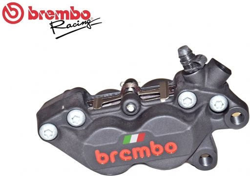 Brembo FRONT RIGHT BRAKE CALIPER BLACK TITANIUM RED LOGO ITA FLAG P4-40C | 20516548