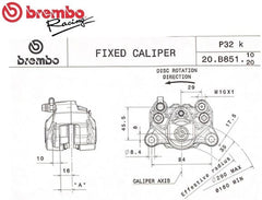 Brembo REAR LEFT BRAKE CALIPER GOLD SERIES P32G | 20B85120