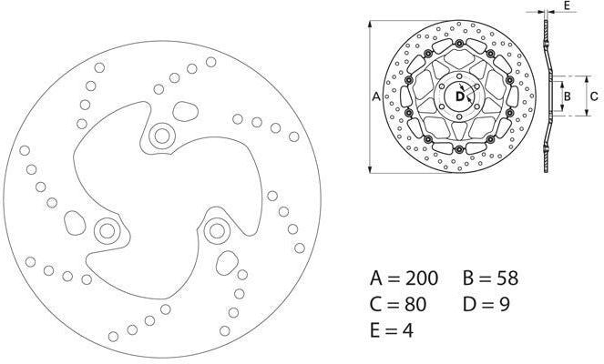 BREMBO Oro Brake Disc Round Fix | 68B40721