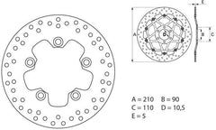 BREMBO Oro Brake Disc Round Fix | 68B40726