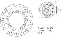 BREMBO Oro Brake Disc Round Fix | 68B407C4