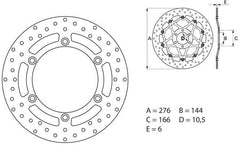 BREMBO Oro Brake Disc Round Fix | 68B407E7