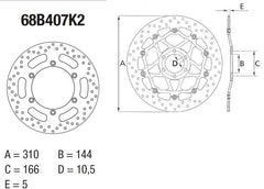 BREMBO Oro Brake Disc Round Fix | 68B407K2