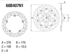 BREMBO Oro Brake Disc Round Fix | 68B407N1