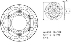 BREMBO Oro Brake Disc Round Floating | 78B40810
