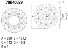 BREMBO Oro Brake Disc Round Floating | 78B40829
