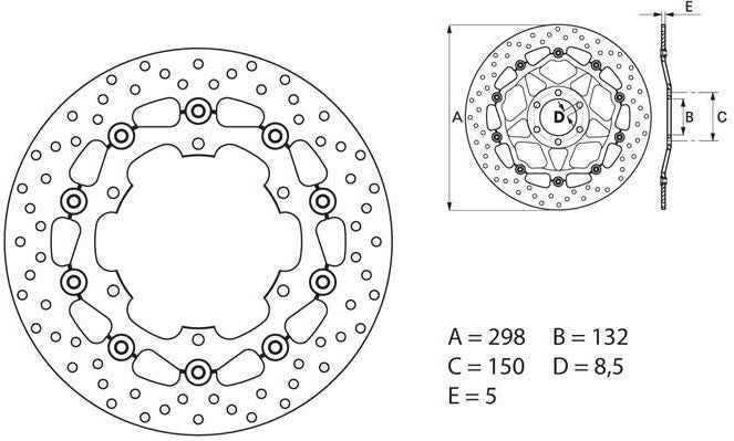 BREMBO Oro Brake Disc Round Floating | 78B40830