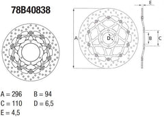 BREMBO Oro Brake Disc Round Floating | 78B40838