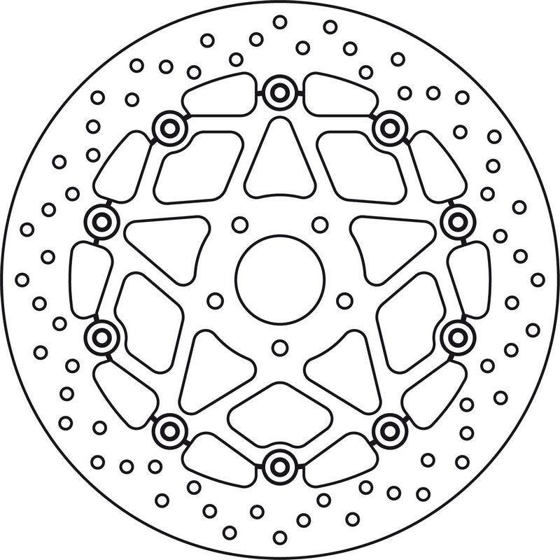 Brembo DISQUE AVANT BREMBO 78B408B0 690 DUKE R 16-17 SEMI FLOTTANT | 78B408B0