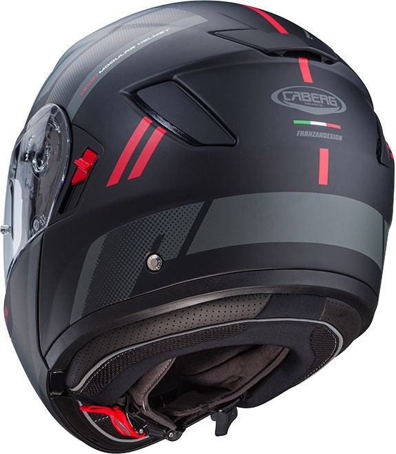 CABERG LEVO X MANTA MODULAR HELMET BLACK RED | C0GE60H9