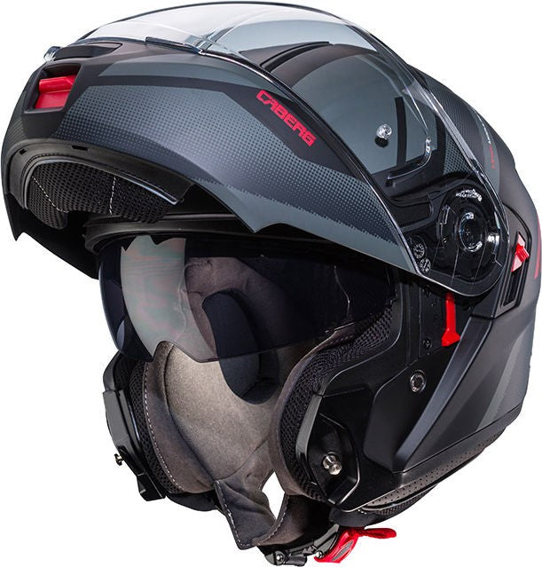 CABERG LEVO X MANTA MODULAR HELMET BLACK RED | C0GE60H9