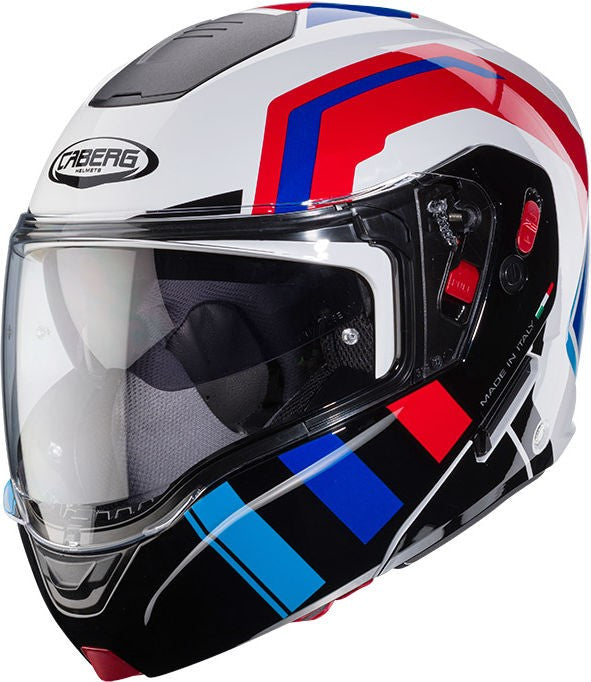 CABERG HORUS X ROAD HELMET WHITE BLACK RED BLUE | C0JD60M6