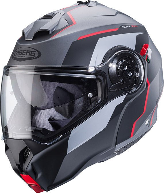 CABERG DUKE EVO MOVE MODULAR HELMET BLACK RED | C0KB60L2