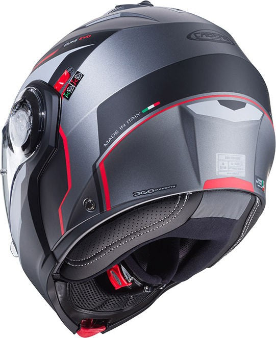 CABERG DUKE EVO MOVE MODULAR HELMET BLACK RED | C0KB60L2