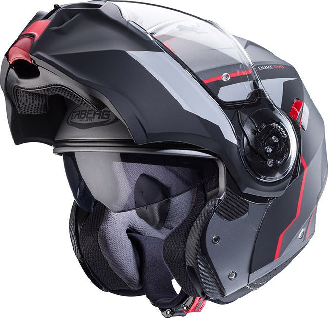 CABERG DUKE EVO MOVE MODULAR HELMET BLACK RED | C0KB60L2