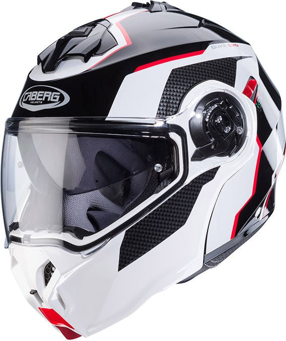 CABERG DUKE EVO MOVE MODULAR HELMET WHITE RED | C0KB60M3