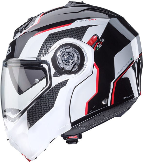 CABERG DUKE EVO MOVE MODULAR HELMET WHITE RED | C0KB60M3