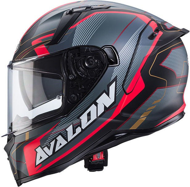 CABERG AVALON X OPTIC HELMET GREY RED | C2QI60L7