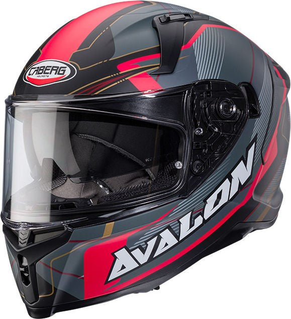 CABERG AVALON X OPTIC HELMET GREY RED | C2QI60L7
